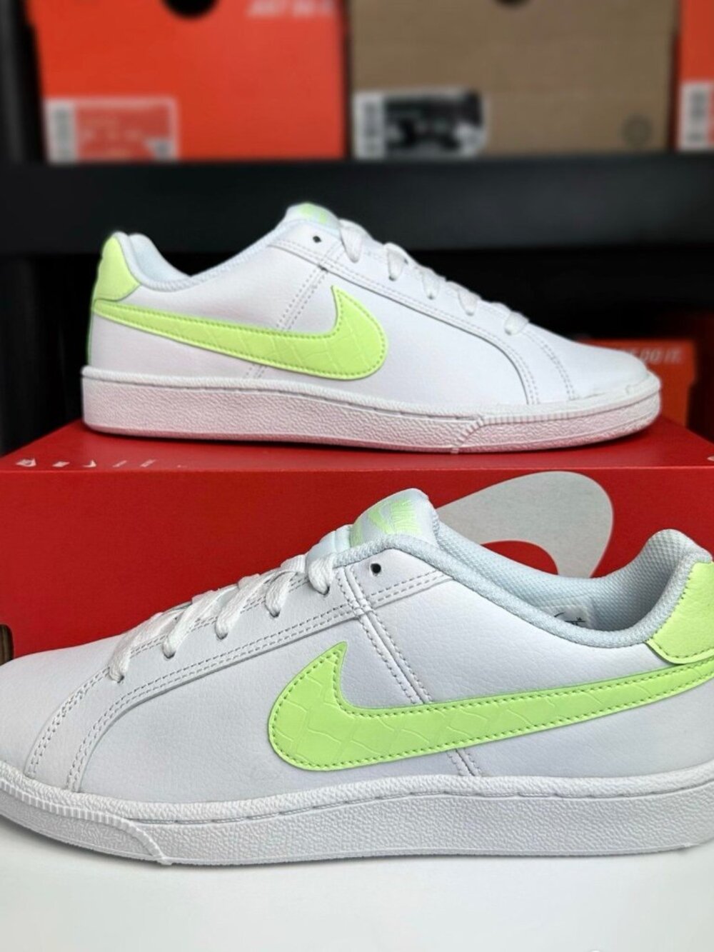 8 Nike Court Royale Women LifeStyle Casual Shoes White Barely Volt  749867 121
